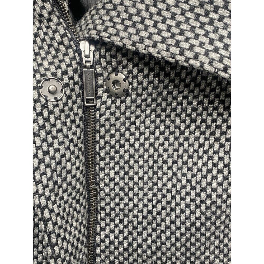Nicole Miller Black and Gray Wool Coat Size 12 - Picture 5 of 9